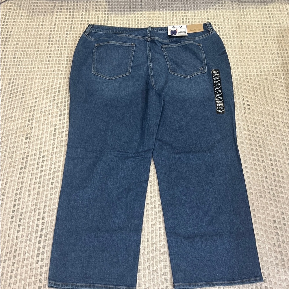 Seven7 NEW Loose Straight Leg Jean Women 20W Denim High Rise - Picture 5 of 6